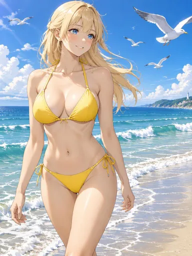 Hana — anime AI companion in a swimsuit